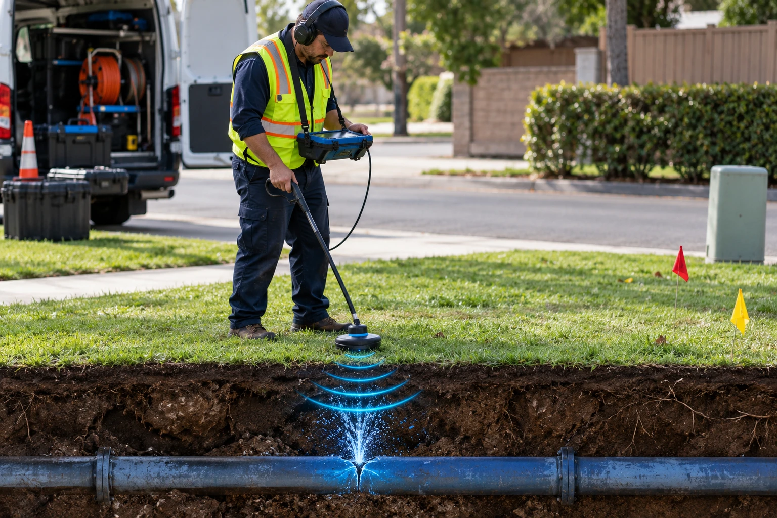 Underground pipe leak detection